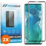 Mobigear Curved Motorola Edge Plus Panzerglas Gehärtetes Glas Displayschutz - Hüllenfreundlich - Schwarz (2er Pack)