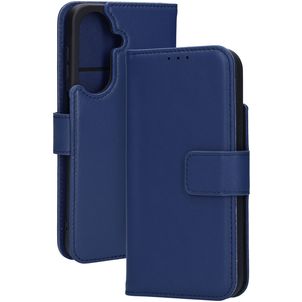 Mobiparts Wallet Samsung Galaxy A27 Hülle Echtes Leder Klapphülle Geldbörse - Blau