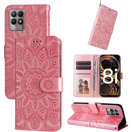 Mobigear Sunflower Realme Narzo 50 4G Hülle Klapphülle Geldbörse - Magenta