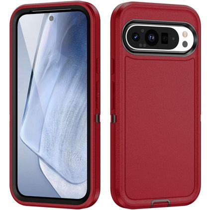 Mobigear Rugged Google Pixel 9 Pro Hülle Hardcase Backcover Stoßfest - Rot