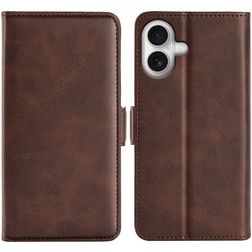 Mobigear Slim Magnet iPhone 17 Hülle Klapphülle Geldbörse - Braun