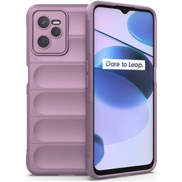 Mobigear Bumpy Realme C35 Hülle Flexibles TPU Backcover - Lila