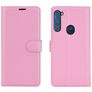 Mobigear Classic Motorola One Fusion Plus Hülle Klapphülle Geldbörse - Pink
