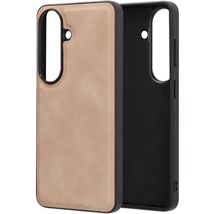 Mobiparts Classic Samsung Galaxy S26 MagSafe Hülle TPU,Kunstleder Backcover - Moonstone Beige
