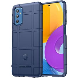 Mobigear Rugged Shield Samsung Galaxy M52 Hülle Flexibles TPU Backcover Stoßfest - Blau