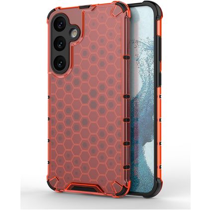 Mobigear Honeycomb Samsung Galaxy S24 Plus Hardcase Backcover Shockproof - Rot