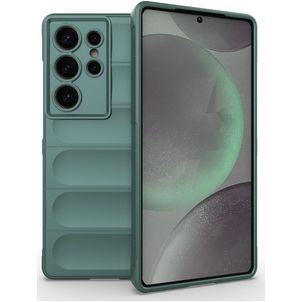 Mobigear Bumpy Samsung Galaxy S25 Ultra Hülle Flexibles TPU Backcover - Grün