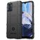 Mobigear Rugged Shield Motorola Moto E22i Hülle Flexibles TPU Backcover Stoßfest - Schwarz
