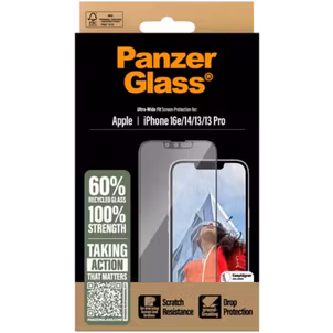 PanzerGlass Ultra-Wide Fit iPhone 13 Pro Gehärtetes Glas Displayschutz - Hüllenfreundlich
