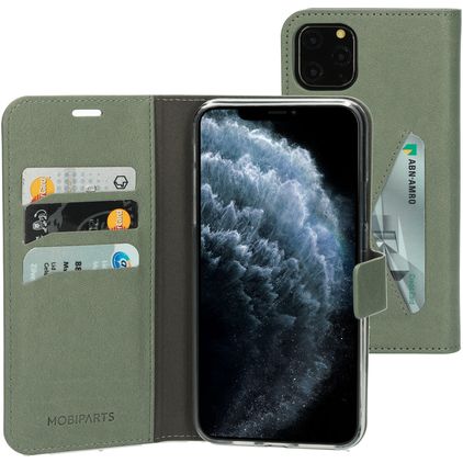 Mobiparts Classic Wallet iPhone 11 Pro Max Hülle Klapphülle Geldbörse - Stone Green