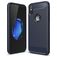 Mobigear Brushed Slim iPhone XR Hülle Flexibles TPU Backcover - Marineblau