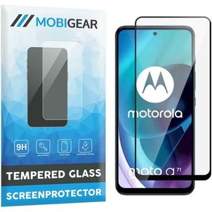 Mobigear Premium Motorola Moto G71 5G Panzerglas Gehärtetes Glas Displayschutz - Hüllenfreundlich - Schwarz