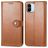 Mobigear Snap Button Xiaomi Redmi A1 4G Hülle Klapphülle Geldbörse - Braun