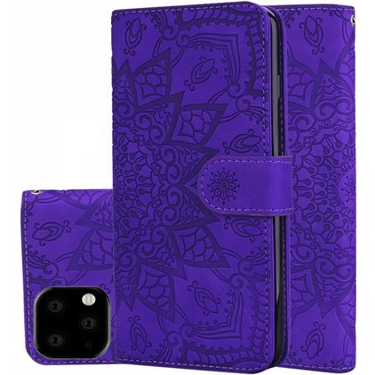 Mobigear Mandala iPhone 11 Hülle Klapphülle Geldbörse - Lila