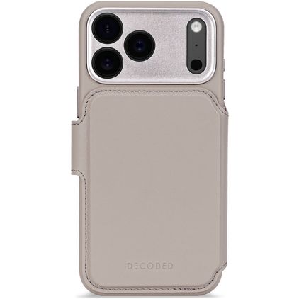 Decoded Detachable Wallet iPhone 17 Pro Max MagSafe Hülle Echtes Leder Abnehmbare 2in1 Klapphülle Geldbörse - Solid Clay