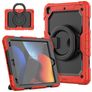 Mobigear RingGuard iPad 9 (2021) Hülle Kunststoff,Silikon Backcover + Ständer - Schwarz / Rot
