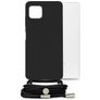 Mobilize Lanyard Gelly Samsung Galaxy A22 5G Flexibles TPU Handykette - Schwarz