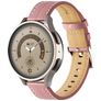 Mobigear Stitched Leder Smartwatch Armband Dornschließe - 22-mm-Universalanschluss - Pink