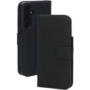Mobiparts Samsung Galaxy A35 Hülle Echtes Leder Klapphülle Geldbörse - Schwarz