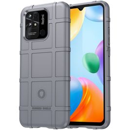 Mobigear Rugged Shield Xiaomi Redmi 10C Hülle Flexibles TPU Backcover Stoßfest - Grau