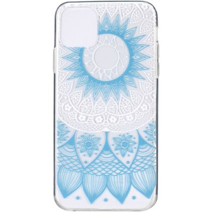 Mobigear Design iPhone 12 Pro Max Hülle Flexibles TPU Backcover - Mandala Blau
