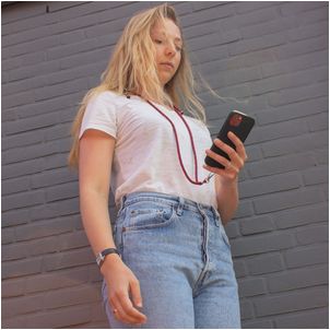 Mobigear Lanyard Universal-Handykette einstellbar - Roségold