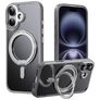 Mobigear Frosted Mag iPhone 17 MagSafe Hülle Hardcase Backcover mit Ständer - Grau