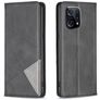 Mobigear Rhombus Slim OPPO Find X5 Hülle Klapphülle - Schwarz