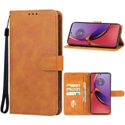 Mobigear Wallet Motorola Moto G84 Hülle Klapphülle Geldbörse - Braun