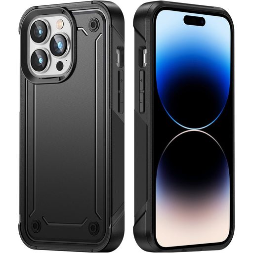 Mobigear Slim Armor iPhone 14 Pro Max Hülle Hardcase Backcover Stoßfest - Schwarz
