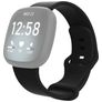 Mobigear Sport Dual Silikon Fitbit Sense Armband Drückerschließe - Schwarz
