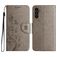 Mobigear Flowers Samsung Galaxy A56 Hülle Klapphülle Geldbörse - Grau