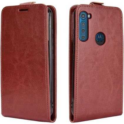 Mobigear Motorola One Fusion Plus Hülle Flipcase - Braun