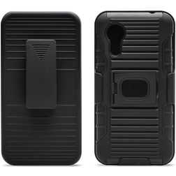 Xccess Combo Samsung Galaxy Xcover 5 Hülle Hardcase Backcover mit Ständer - Schwarz