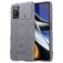Mobigear Rugged Shield POCO X4 Pro 5G Hülle Flexibles TPU Backcover Stoßfest - Grau