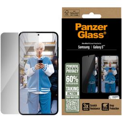 PanzerGlass Ultra-Wide Fit Privacy Samsung Galaxy S25 Gehärtetes Glas Displayschutz Privacy - Hüllenfreundlich - Schwarz