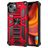 Mobigear Armor Stand iPhone 13 Pro Hülle Hardcase Backcover Stoßfest mit Ständer - Rot