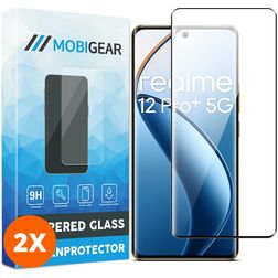 Mobigear Premium Realme 12 Pro Plus Panzerglas Gehärtetes Glas Displayschutz - Hüllenfreundlich (2er Pack)