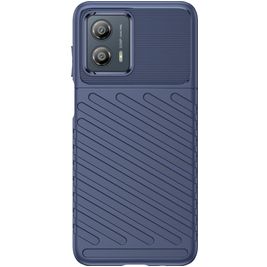 Mobigear Groove Motorola Moto G53 5G Hülle Flexibles TPU Backcover - Blau
