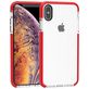 Mobigear Full Bumper iPhone XS Max Hülle Hardcase Backcover Stoßfest - Transparent / Rot