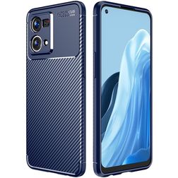 Mobigear Racing OPPO Reno 7 4G Hülle Flexibles TPU Backcover - Blau