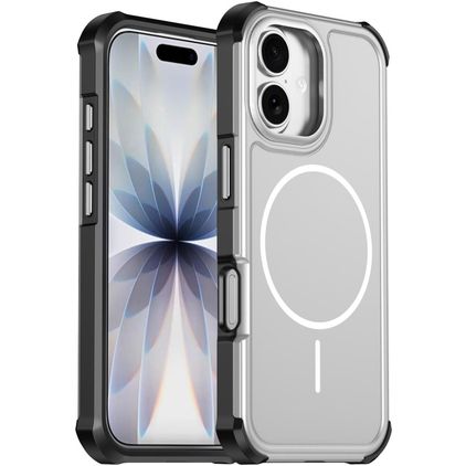 Mobigear Airbag Shockproof iPhone 17 MagSafe Hülle Hardcase Backcover Stoßfest - Silber