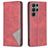 Mobigear Rhombus Slim Samsung Galaxy S24 Ultra Hülle Klapphülle - Rot