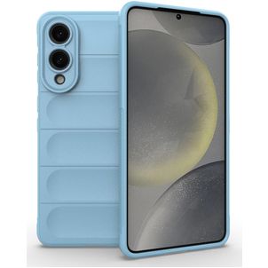 Mobigear Bumpy Samsung Galaxy S25 Edge Hülle Flexibles TPU Backcover - Blau