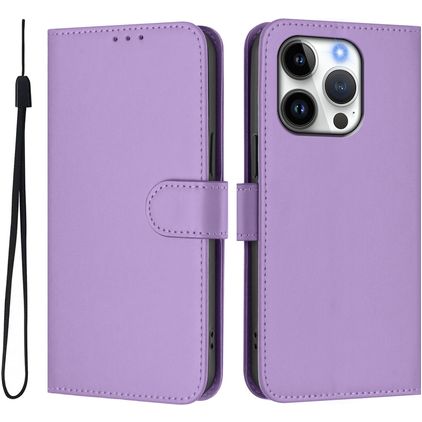 Mobigear Urban Wallet iPhone 16 Pro Hülle Klapphülle Geldbörse - Lila