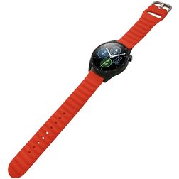 Mobigear Bumpy Silikon Smartwatch Armband Dornschließe - 22 mm - Rot