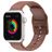 Mobigear Dashed Silikon Apple Watch Armband Dornschließe - 49/46/45/44 mm - Braun