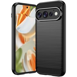Mobigear Brushed Slim Google Pixel 11 Hülle Flexibles TPU Backcover - Schwarz