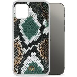 Mobilize Magnet Gelly iPhone 12 Hülle Flexibles TPU Backcover Stoßfest - Green Snake