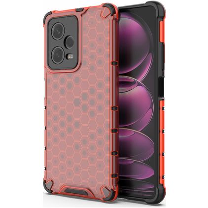 Mobigear Honeycomb POCO X5 Pro Hardcase Backcover Shockproof - Rot